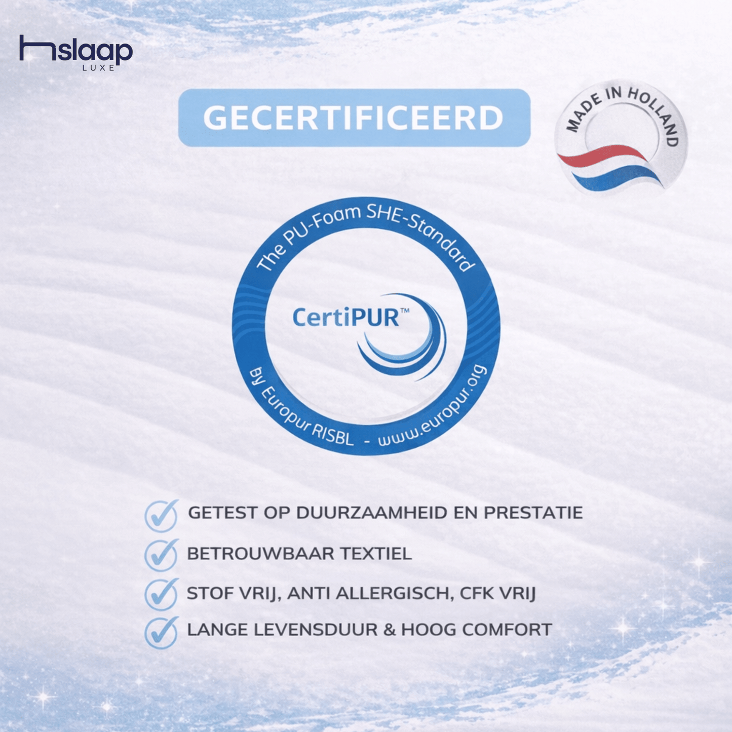 SLAAPLUXE 2 - IN - 1 MATRAS & TOPPER – KOUDSCHUIM & HYBRID COMFORT - Slaapluxe matras